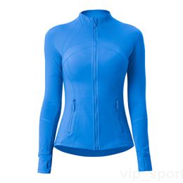 new womens yoga long sleeves jacket solid color nude sports shaping waist tight fitness loose jogging sportswear fitness jacket sport jacket8GRC