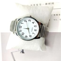 Wristwatches Quartz Watches For Men Women Couples Middle-aged And Elderly People Alloy Dial Spring Steel Band Casual Simple