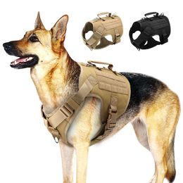 Harnesses Tactical Dog Harness Pet Military Training Dog Vest German Shepherd Dog Harness Molle Vest For Medium Large Dogs