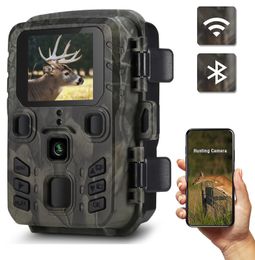 Hunting Cameras Ourdoor Trail Camera WiFi APP Control 1296P 24MP Game Cam Night Vision Motion Activated Waterproof 02s Trigge 230603