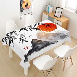 Table Cloth Exquisite Ink Decor Restaurant Kitchen Picnic Table Rectangular Household Dining Table Coffee Table Cover R230605