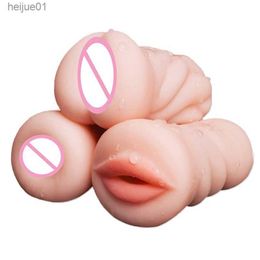 Deep Throat Male Masturbator 4D Realistic Silicone Artificial Vagina Mouth Anal Oral Sexy Masculino Erotic Toy Toys for Men L230518