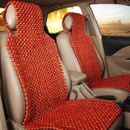 Car Seat Covers Wooden Beads Cushion Cover Massage Breathable Cool Summer Cooling Auto Protector Universal 45x130CM