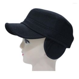 Ball Caps Autumn Sun Shade Hat Winter Super Warm Cloth Ear Protection Army Cap Wool Cold Thermal Unisex