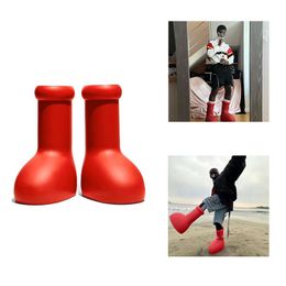 Astro Boy Mschf Men Women Rain Snow Shoe Designer Boots High Quality Big Red Boot Thick Bottom Non-Slip Booties Mens Rubber Platform Waterproof Bootie Size 36-45