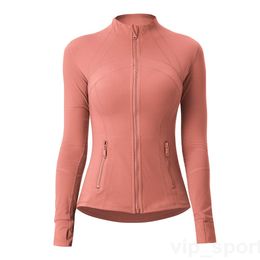 new womens yoga long sleeves jacket solid Colour nude sports shaping waist tight fitness loose jogging sportswear fitness jacket sport jacket1Y7W