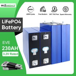 LiFePO4 230AH Battery 12V Lithium 3.2V Prismatic Phosphate LiPO Pack for RV Golf Cart Solar Energy Storage Boat Yacht Forklift