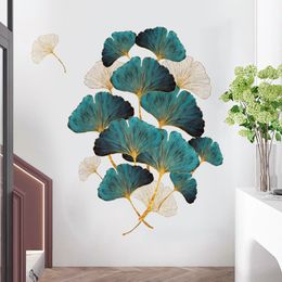 Large Size Ginkgo Biloba Wall Stickers For Living Rooms Home Decor Self-adhesive Sticker Room Bedside Background Wall decoration