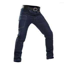 Men's Jeans Men's Waterproof Wear-resistant Tactical Pants Elastic Straps Casual Multiple Pockets Solid Color Jogging