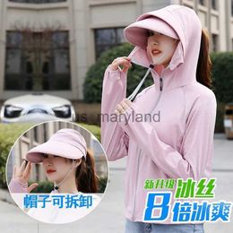 Outdoor Shirts UPF 50+UV Sun Protection Clothing Women Hoodie Ice Silk Breathable Ultrathin Sunscreen Jacket Outdoor Short Fishing Running Coat J230605