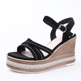 Summer Fashion Pumps Sandals Women Fish Mouth Slope Heel High Heels Casual Ladies Sexy s