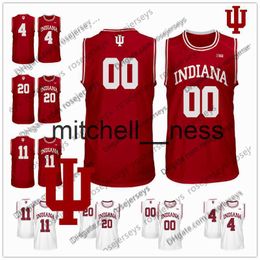 Mit8 Custom Indiana Hoosiers College Basketball Any Name Number Red White 4 Trayce Jackson-Davis Oladipo 0 Langford 11 Thomas Men Youth Jersey