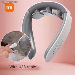 Xiaomi USB Smart Massagers Home Rechargeable Cervical Portable White Massager Neck Tool Electric for Adult Mothers and Fathers L230523