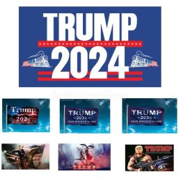 Trump 2024 Flag US President Election Flag Campaign Banner Digital Printing Support Garden Yard Background Flags DHL