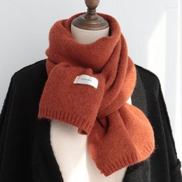 Scarves Korean Autumn Winter Knitted Scarf For Women Men Fashion Warm Thick Woolen Yarn Neckerchief Shawl Neck Wraps Cashmere Pashmina