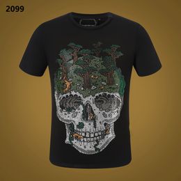 Phillip Plain Men's T-Shirts Letter Print T Shirts luxury Black Fashion Designer Summer Top Short Sleeve Size M-3XL PP2099