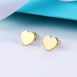 Gold Diamond Earrings Titanium Steel Love Earrings Women's Exquisite Simple Fashion Earrings Designer Luxury Earrings Jewelry Designer 2 Hot Sale