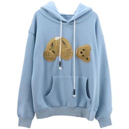 fashion women hoodies designer women hoodie spring bear patternletter printing pure cotton multicolor loose versatile men hoodie couple outfit women sweatshirts