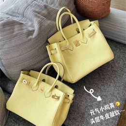 Designer Platinum Handmade Racechoice Bk Chicken Yellow Fashion Handbag High Sense Large Capacity Female Commuter Have Logo Genuine Leather
