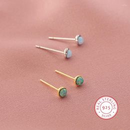 Stud Earrings 2023 Exquisite Opal Small Ear Studs Girl Personality Temperament S925 Sterling Silver Gemstone Party Birthday Gift