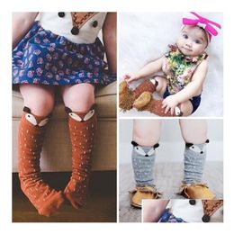 Kids Socks Unisex Cartoon Animal Leg Warmers Fashion Baby Girls Boys Knee High Totoro Panda Cute Striped Pad Drop Delivery Maternity Dhhxn