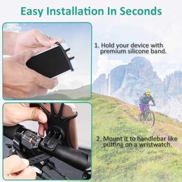 Cell Phone Mounts Holders Universal Bicycle Motorcycle Bike Phone Holder Grip for All Smart Phone Mobile Holder Mount Cradle Rotating