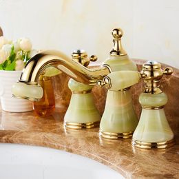 Bathroom Sink Faucets Vidric Luxury 3 Piece Set Faucet Basin Mixer Deck Mounted Tap Toilet Golden Fauc