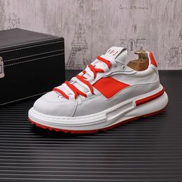 Casual New Leather Fashion Sneakers for Men Zapatillas Hombre A c
