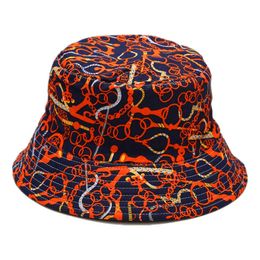 Wide Brim Hats Ldslyjr Cotton Geometric Printing Bucket Fisherman Outdoor Travel Men's and Women's Sun Hat 357 G230603
