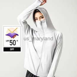 Outdoor Shirts Quick Dry Women Summer Sun-protective Clothing Outdoor Sport UV Proof Breathable Long Sleeves Sun Block Hooded Jacket UPF50+ J230605