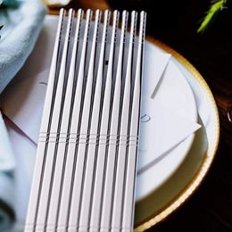 Chopsticks 2/3/5 Pair Stainless Steel Non-Slip Chinese Reusable Metal Chopstick For Sushi Sticks Set Tableware Kitchen Tool