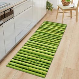 Carpets 3D Green Bamboo Grass Rugs Absorbent Non-slip Door Mat Bathroom Kitchen Floor Bedroom Living Room Carpet Hallway Rug