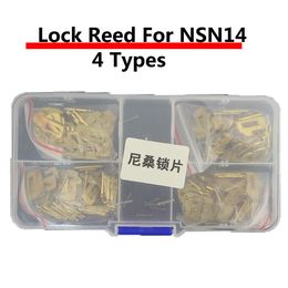 Slotenmakerbenodigdheden 200PCS/LOT NSN14 Car Lock Reed Platen repair tool kit For Nissan Car Door Lock Repair Kits Brass Material 50pcs/model