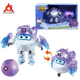 Action Toy Figures Super Wings S6 5 Inches Transforming Astra ball - High-Tech Power Robots Deformation to Aeroplane Action Figures Anime Kid Toys 230605