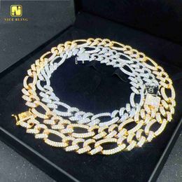 Cheap Price Hip Hop Stud Link Chains Iced Out Cz Jewelry 18k Gold Plated Cuban Necklace Bracelets Brass Zircon