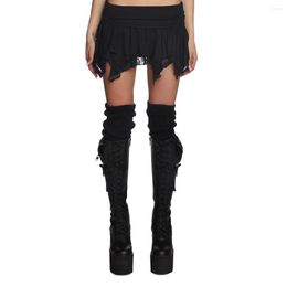 Skirts Gtpdpllt Double-layer Lace Irregular Mini Skirt Y2k Grunge Summer Low Rise Frill Asymmetrical For Woman Party music festival outfits