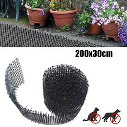 Cages 1PCS Cat Scat Mat With Spikes Prickle Strips Plastic AntiCats Network Digging Stopper Keep Animals Away