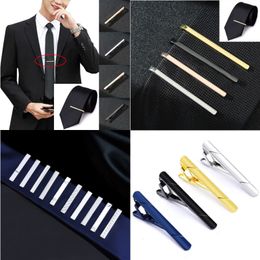 Neck Ties Metal Tie Clips Mens Necktie Dress Shirts Pin For Wedding Ceremony Bar Gold Clasp Man Business Accessories 230605
