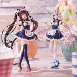 20cm Anime Figurines Cat Lady Paradise Soleil Opene Chocola Vanilla Sexy Girls PVC Action Figure Toy Collection Model Doll Gifts L230522