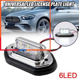 New 1PCS 12V 24V Waterproof 6 LED Car Licence Plate Light Signal Tail Light Lamp Boat Truck Trailer SUV VAN Caravan