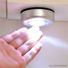 Sensor Lights Wardrobe Bedroom Stairs Mini Touch Control Night Light Kitchen Wireless LED Light Battery Powered Closet Light R230606