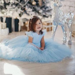 Girl Dresses Infant Baby Girls Lace Cake Tutu Birthday Christening Gowns Baptism Clothes Flower Prom Big Bow Princess