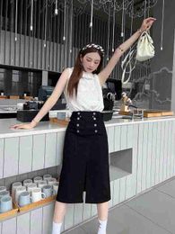 Skirts Designer 23 Autumn/winter Denim Double Flap Split Half Skirt Two Colour Slim Fit Versatile 2VBN