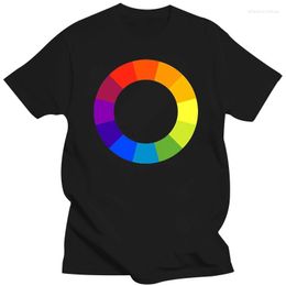 Men's T Shirts Colour Circle Palette Shirt Artist Painter Art Teacher Tshirt Men 2023 Summer Cotton Casual Short Sleeve Tops Tee