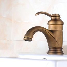 Kitchen Faucets European Style Brass Brushed And Cold Faucet Sink Mixer Tap Single Handle Hole Washbasin Bibcock