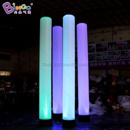 4M 13.2ft Height Lighting Pillar For Decoration Inflatable Tube Add Light Inflation Lights Balloons Blow Up Lamp Post For Party Event With Air Blower Toys Sports