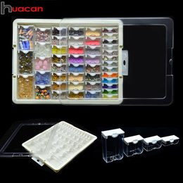 Stitch Huacan Diamond Painting Transparent Storage Box Mosaic Tool Accessories Plaid Jewelry Drill Containers For Diamond Embroidery