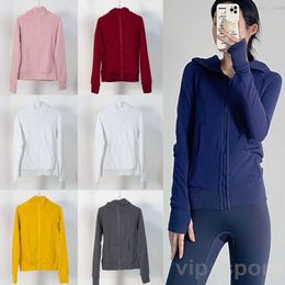 Define Yogas Girl Athletic Jacket Hoody Slim Fleece Sportswear Hoodie Woman Long Sleeve Training Coat Hooded Sports Activewear Outfit