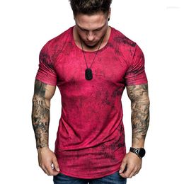 Men's Suits A2057 Monochrome 3D T-Shirt Men's Casual Top Summer O-Neck Shirt Large Size Streetwear