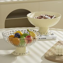 Plates Fruit Tray Household Living Room Tea Table Candy Snack Light Luxury Can Drain Large Capacity Plate